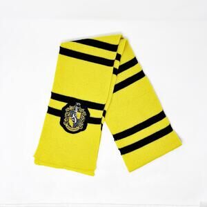 [Harry Potter] Wizarding World Hufflepuff Yellow Striped Scarf Hogwarts Cosplay